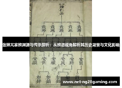 张琳芃家族渊源与传承探析：从族谱视角解析其历史背景与文化影响